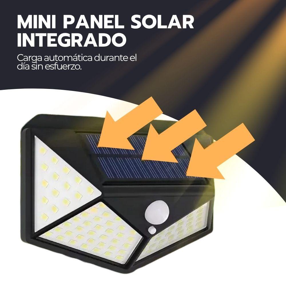 Foco Solar 100 LED Sensor Movimiento Con Pinza IP65-4