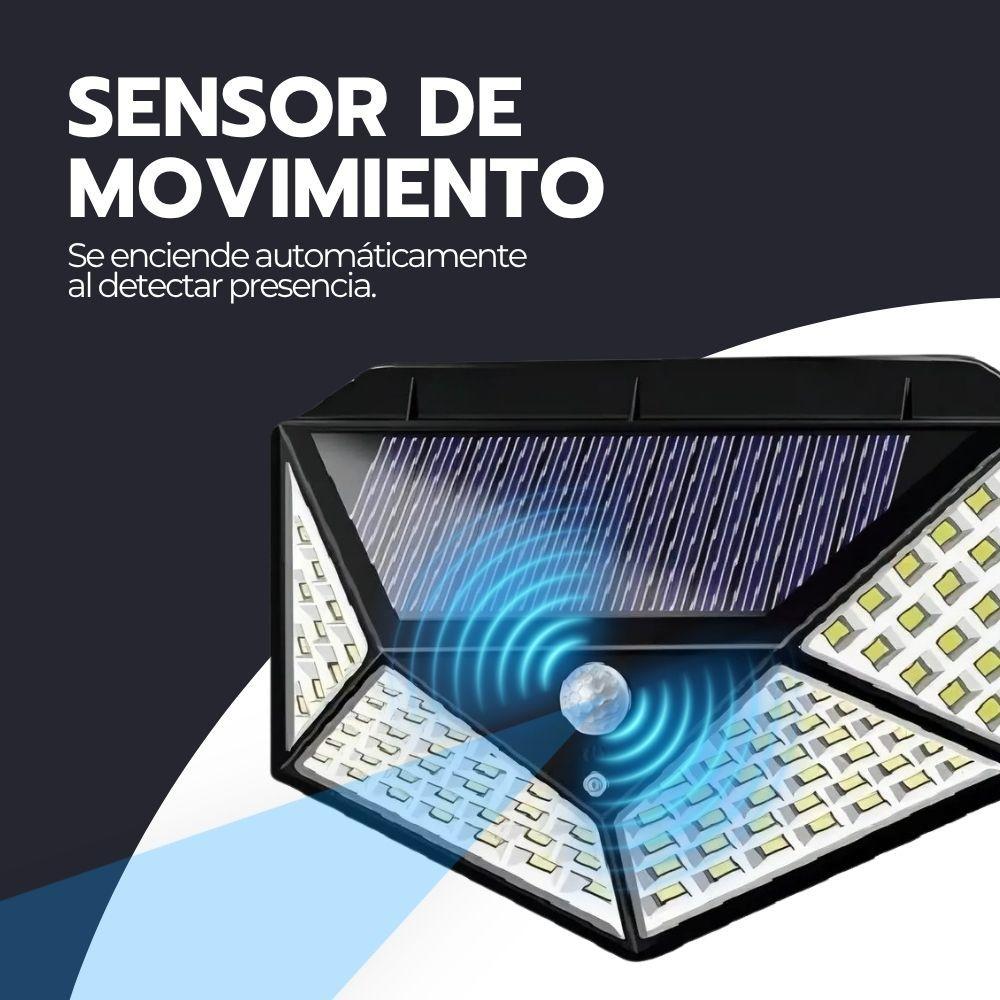Foco Solar 100 LED Sensor Movimiento Con Pinza IP65-5