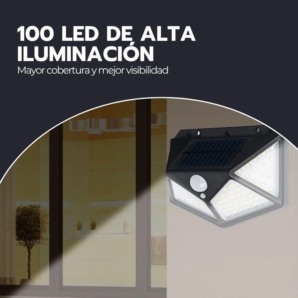 Foco Solar 100 LED Sensor Movimiento Con Pinza IP65-7