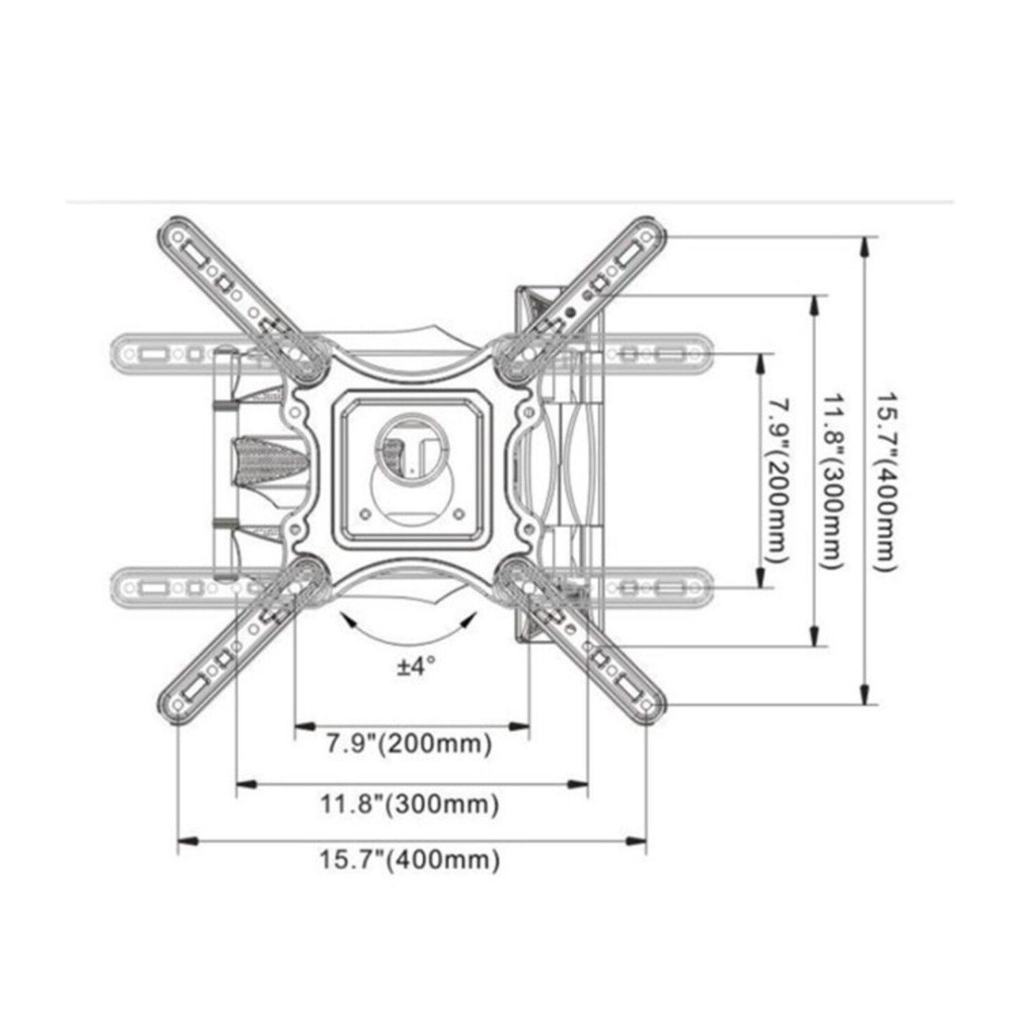 Base Soporte Tv Pared 3 Brazos Ajustable 32 A 55 Pulgadas-9