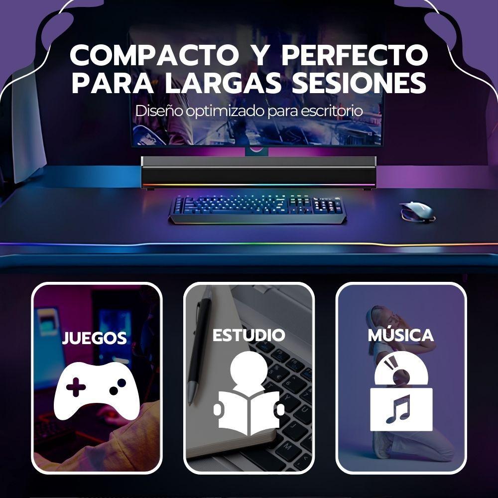 Barra de Sonido Parlante Inalámbrico 5.3 Negro + Luces RGB-5
