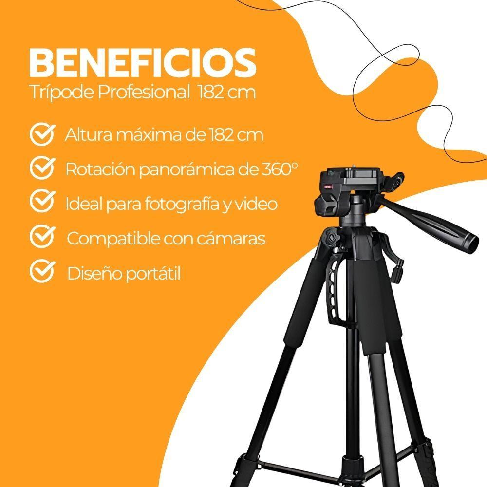 Trípode Profesional 182 cm 360° Video + Bolso De Transporte-3
