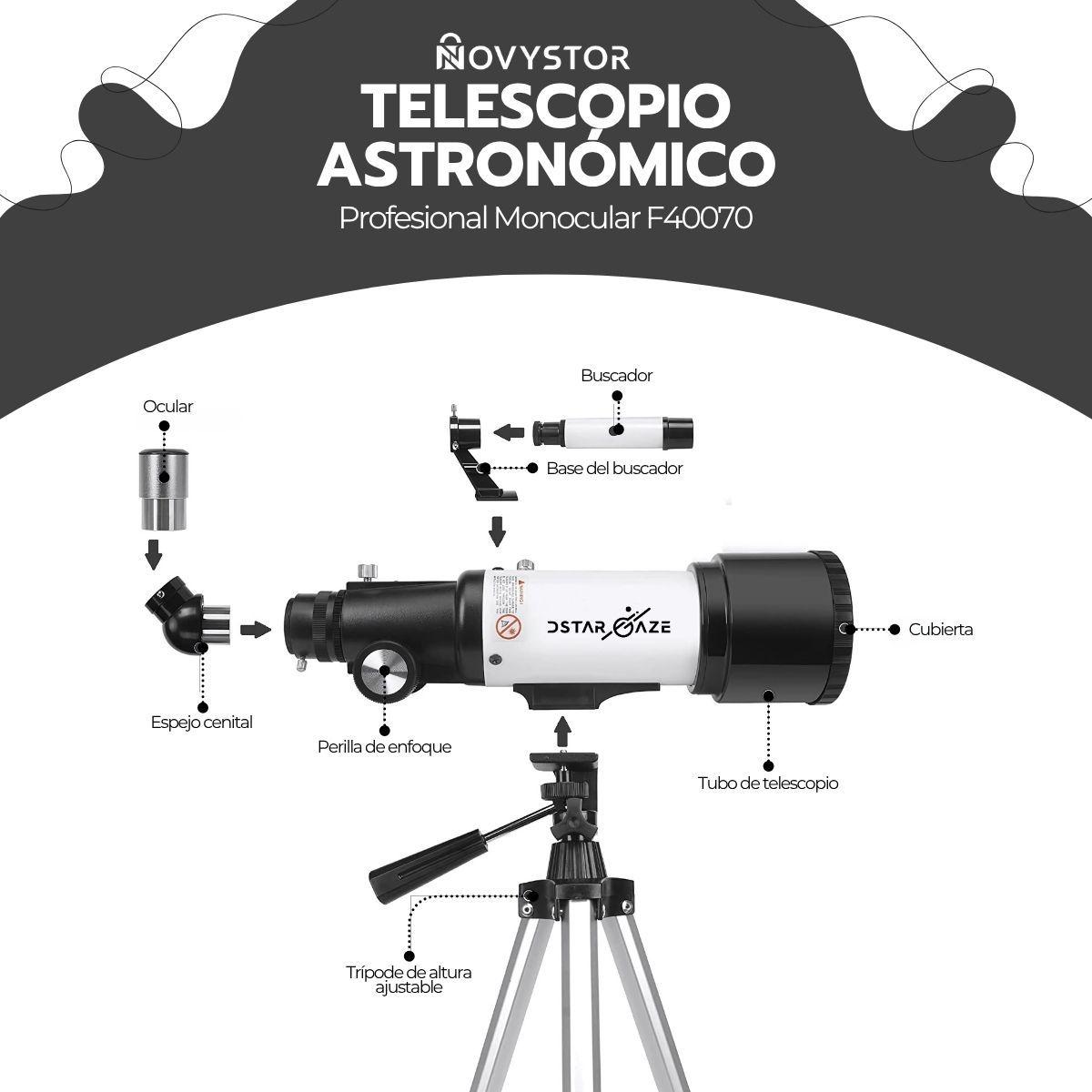 Telescopio Astronómico Profesional Monocular F40070-2