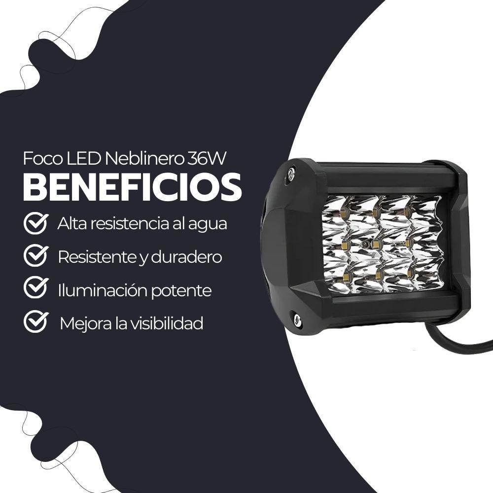 Foco LED Neblinero 36W IP67 Alta Potencia Para Vehículos-2