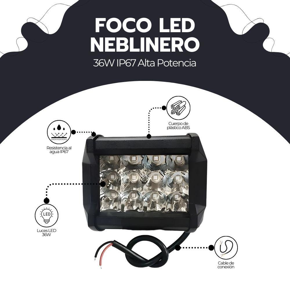 Foco LED Neblinero 36W IP67 Alta Potencia Para Vehículos-3