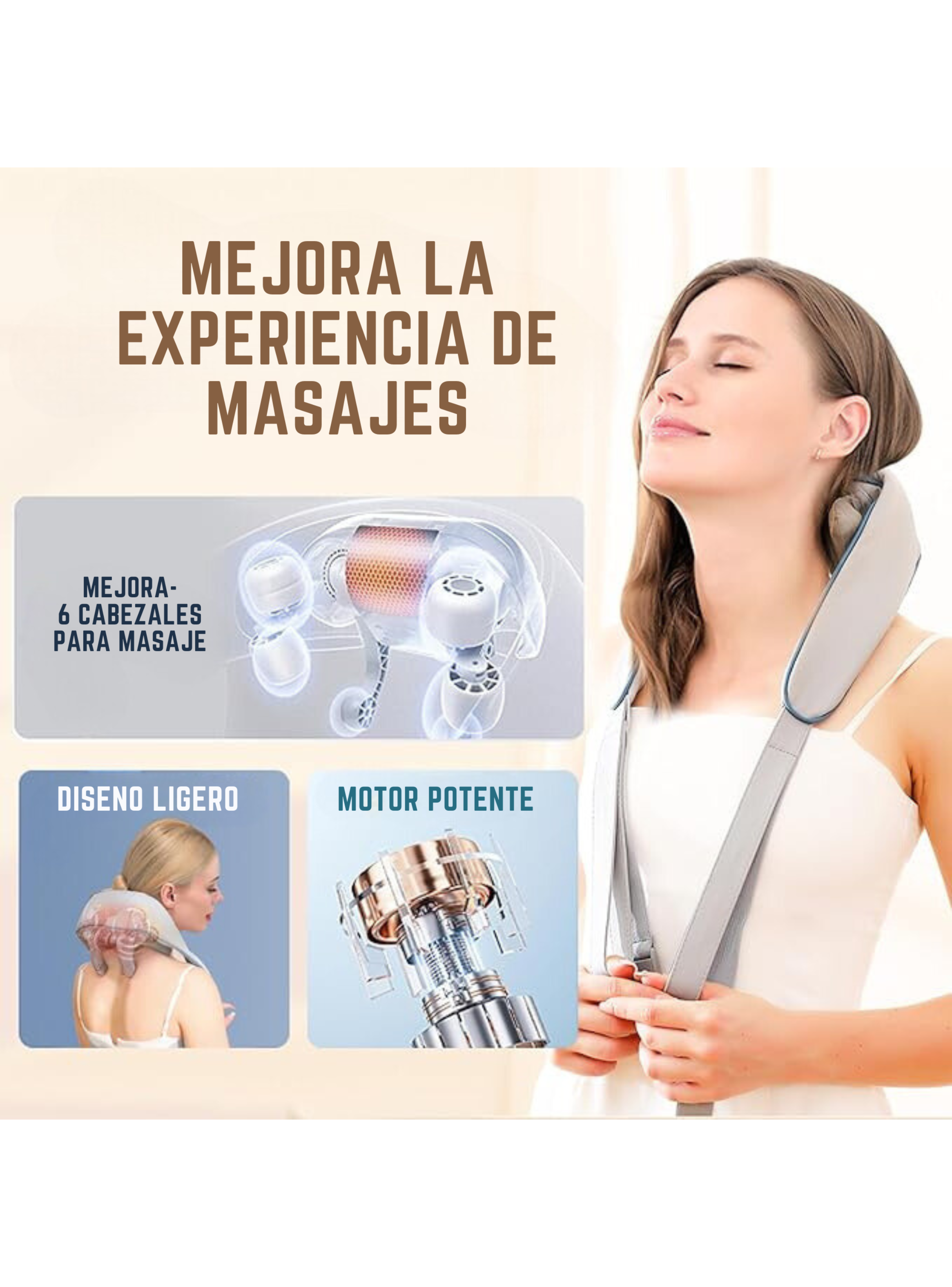 Masajeador Inalámbrico Para Cuello y Cervical con Calor-2