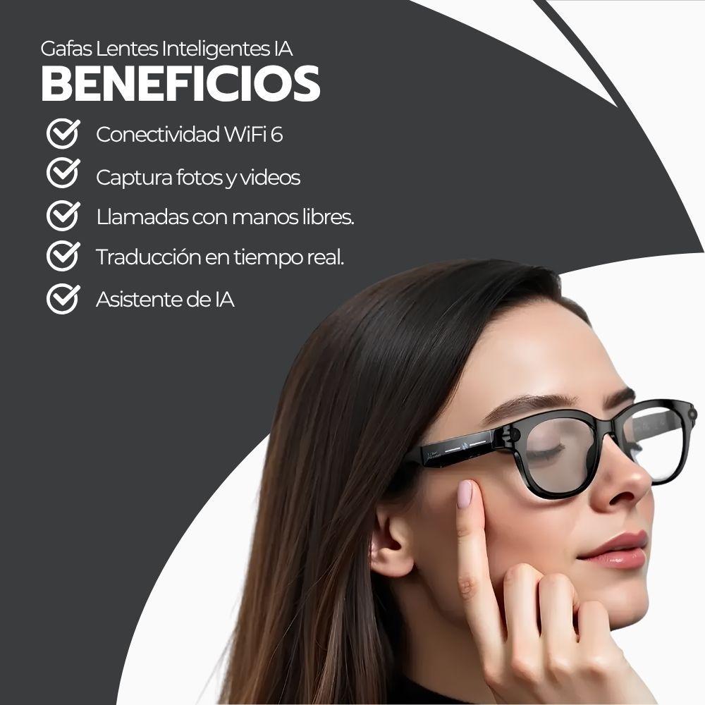 Gafas Lentes Inteligentes IA Foto Video Llamadas WiFi 6-3