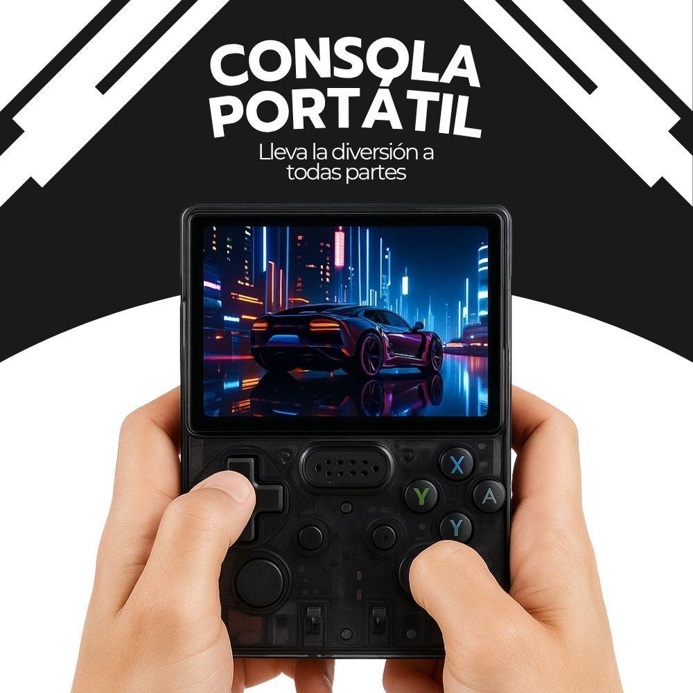 Consola Retro Portátil R36S 64GB WiFi +10000 Juegos Negro-4