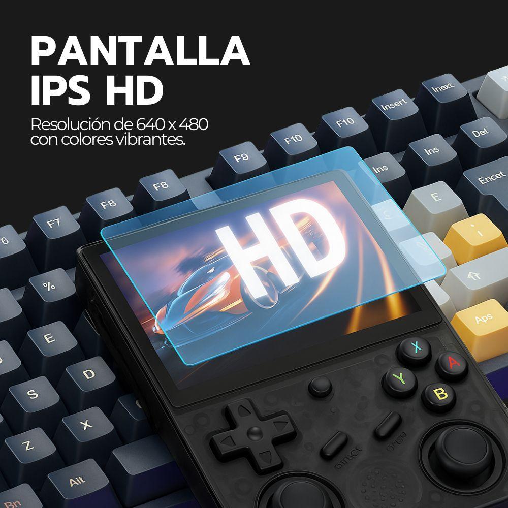 Consola Retro Portátil R36S 64GB WiFi +10000 Juegos Negro-6