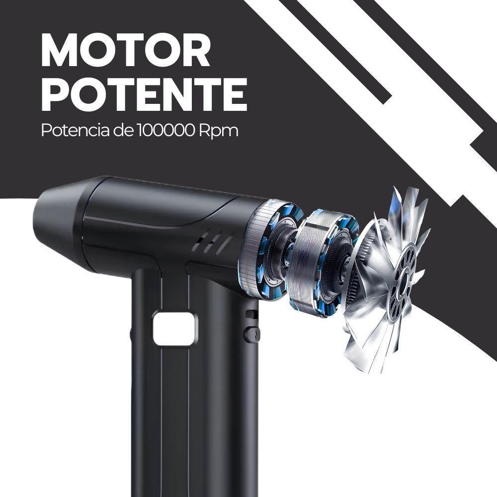Soplador de Aire Inalámbrico 100000 RPM Limpiador de Polvo para PC Teclado Cámara Auto Negro-6