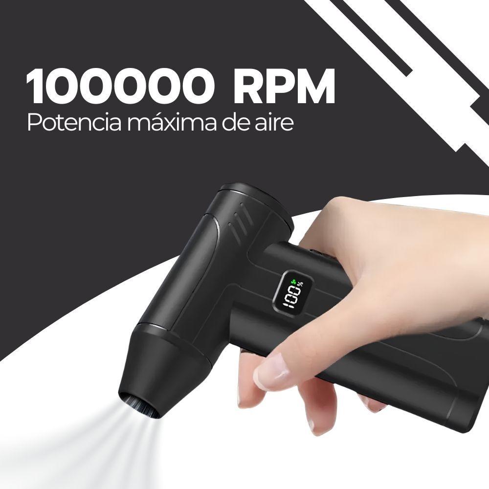 Soplador de Aire Inalámbrico 100000 RPM Limpiador de Polvo para PC Teclado Cámara Auto Negro-8