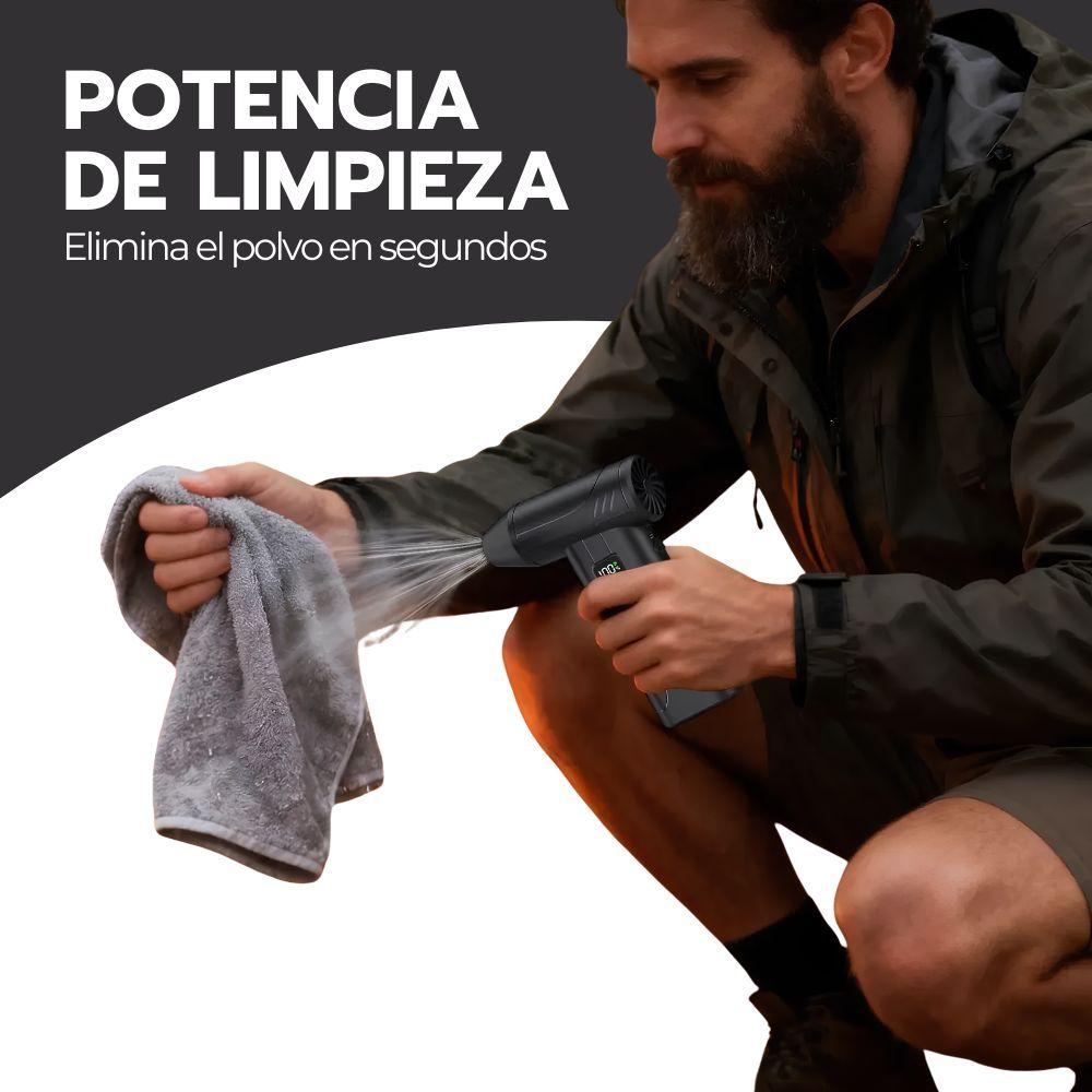 Soplador de Aire Inalámbrico 100000 RPM Limpiador de Polvo para PC Teclado Cámara Auto Negro-9