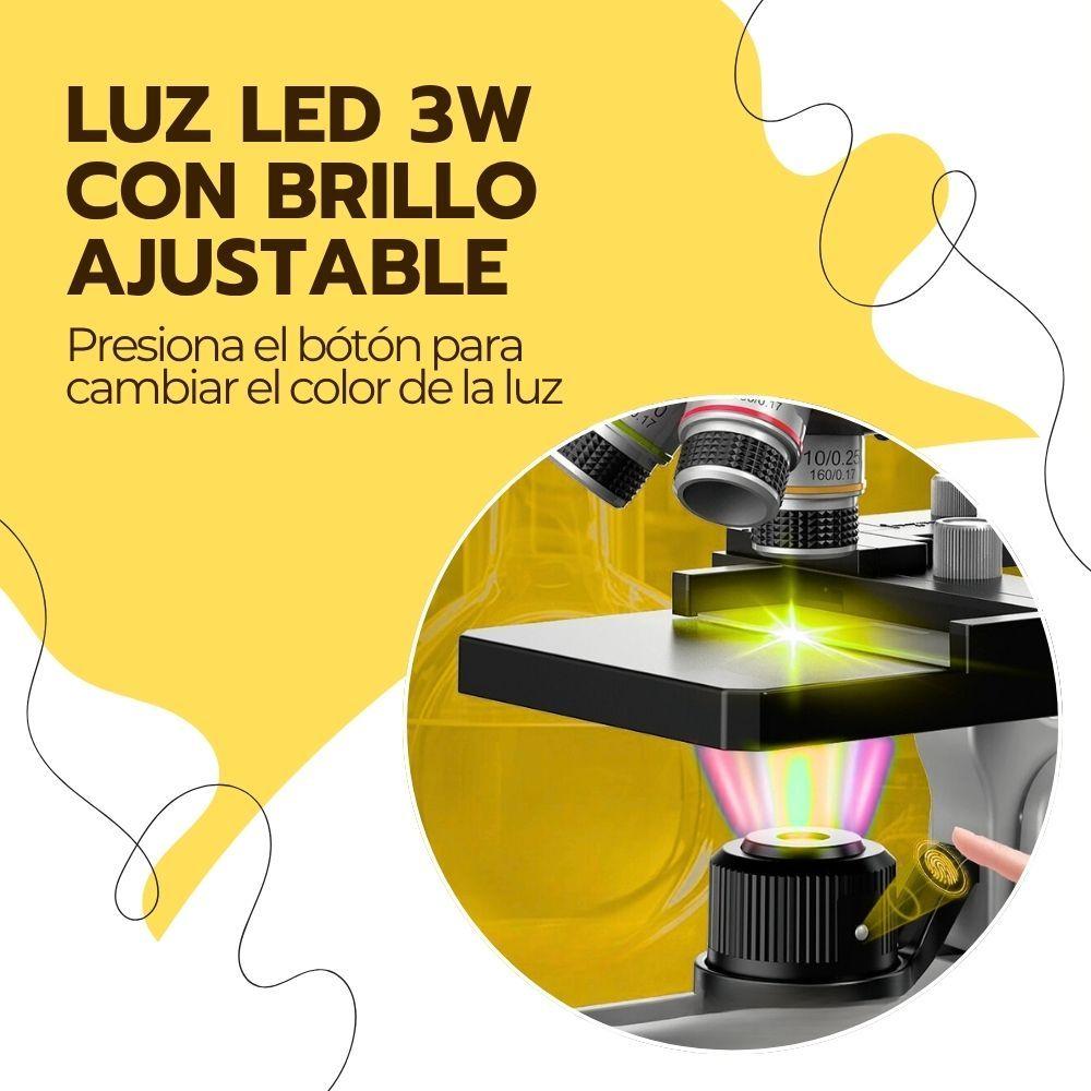 Microscopio Educativo 16000X con Accesorios Amarillo-4