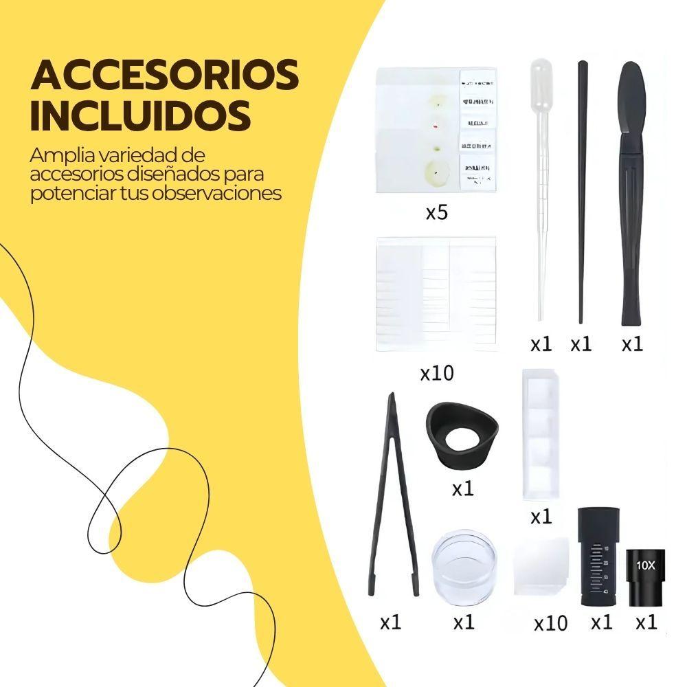 Microscopio Educativo 16000X con Accesorios Amarillo-6
