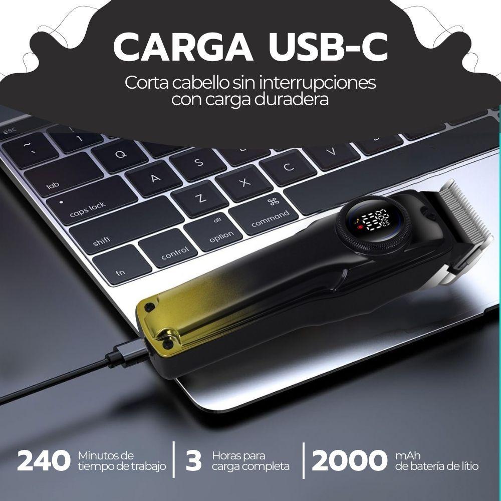 Cortadora De Pelo Digital Pantalla LCD Recargable USB Pro-4