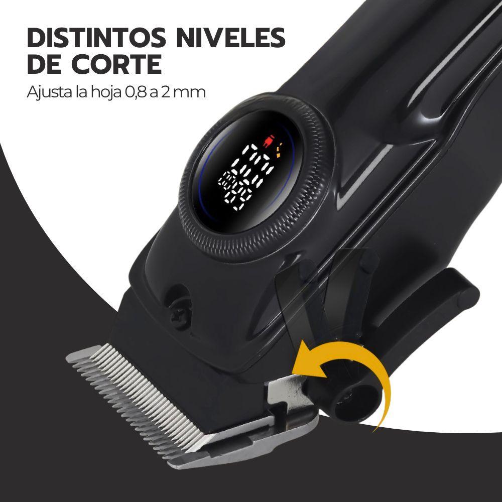 Cortadora De Pelo Digital Pantalla LCD Recargable USB Pro-6