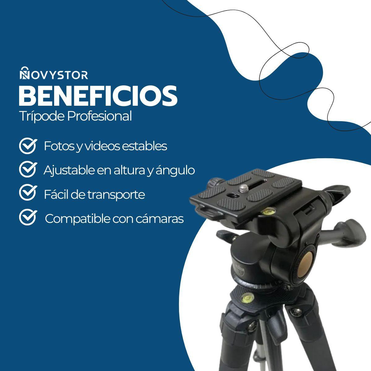 Trípode Profesional Para Cámara Teléfono Video Universal-3