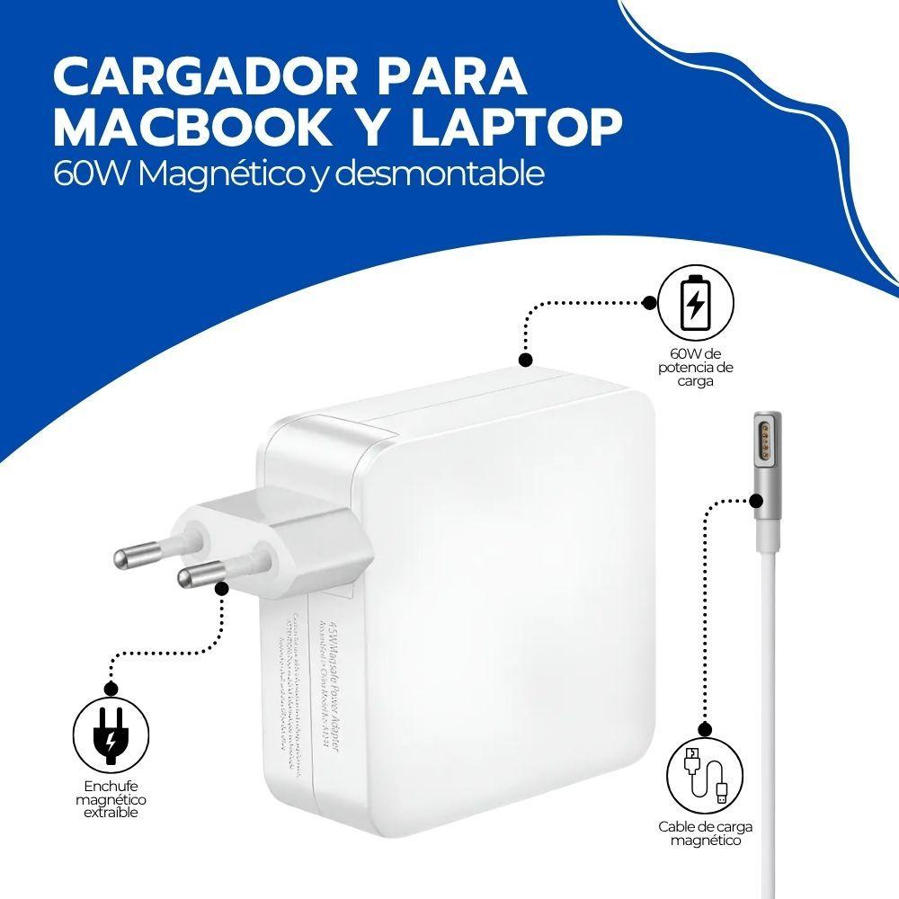 Cargador Para Macbook y Laptop 60W Conector Magnético-2
