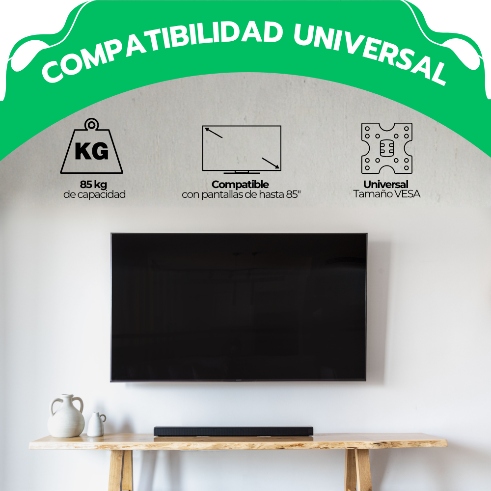 Soporte TV Profesional 55-85" Acero Reforzado 360°-4