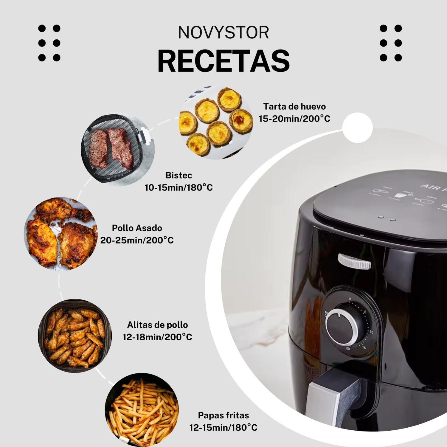 Freidora de Aire Manual 5L, Saludable y Sin Aceite, 1350W-9