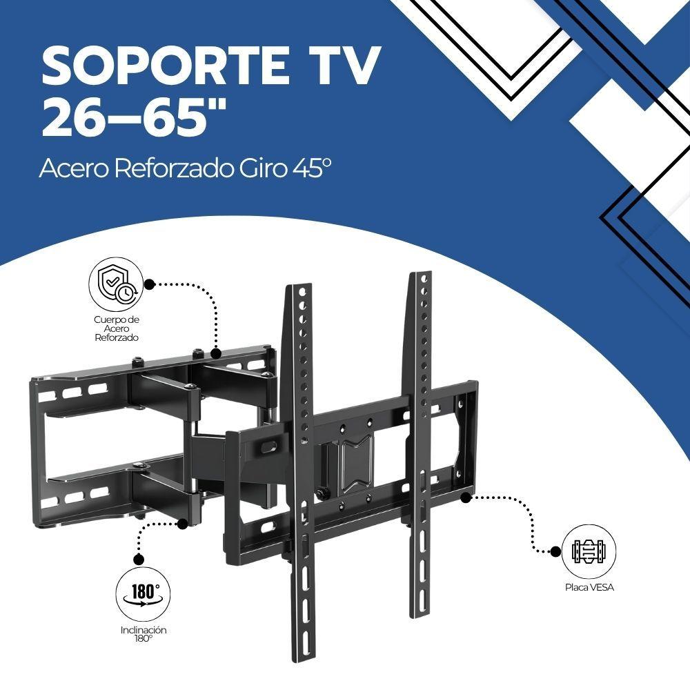 Soporte TV Articulado 26-65 Pulgadas Acero Brazo Doble-2