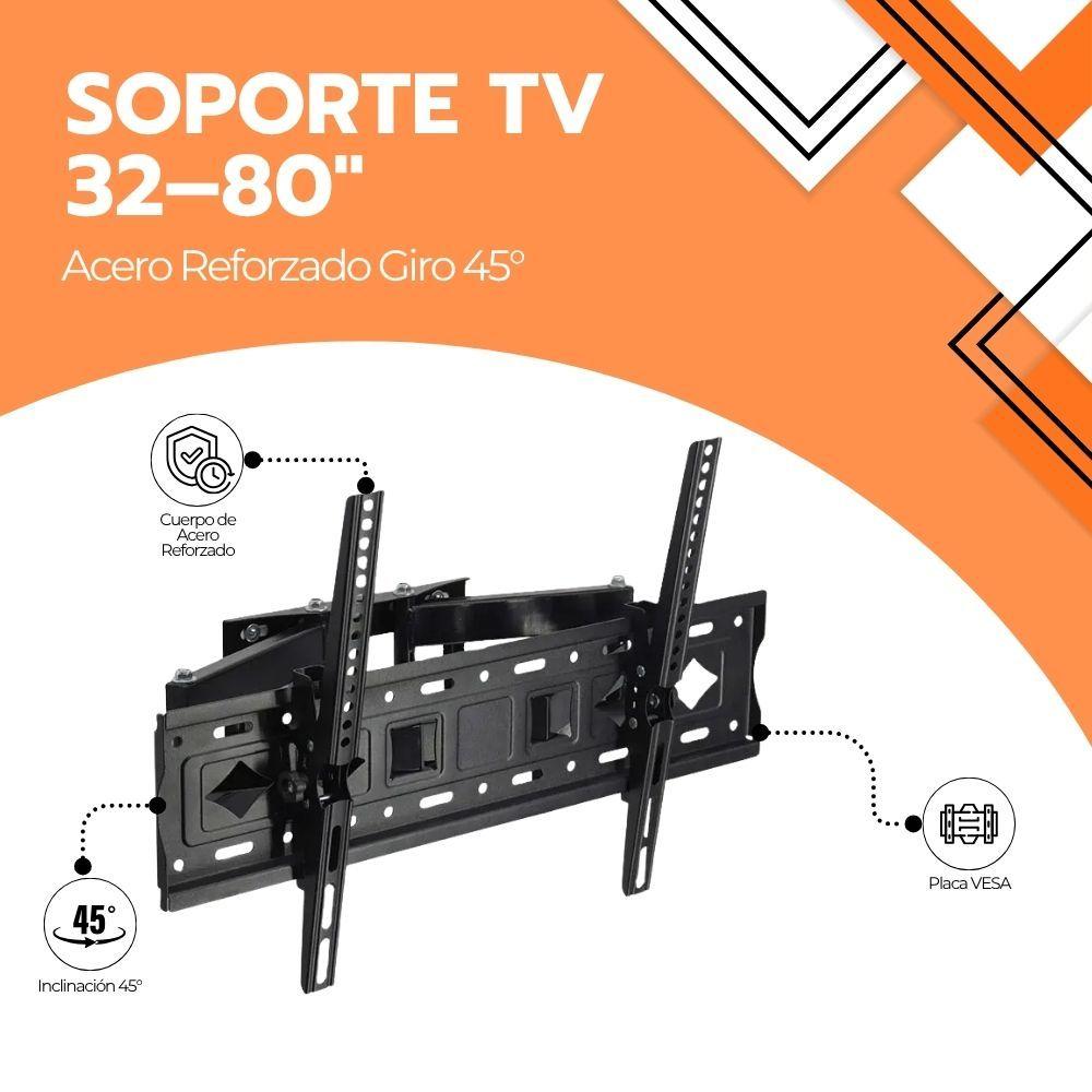 Soporte TV Doble Brazo 32-80" Articulado Acero Resistente-2