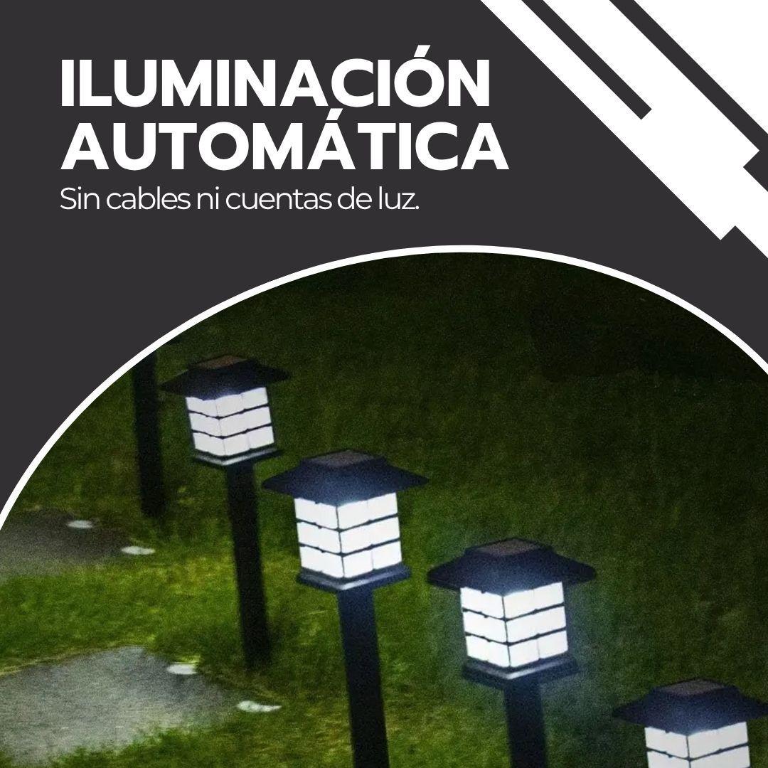 Pack X2 Lámpara Solar Led Estaca Luminosa Jardín-4