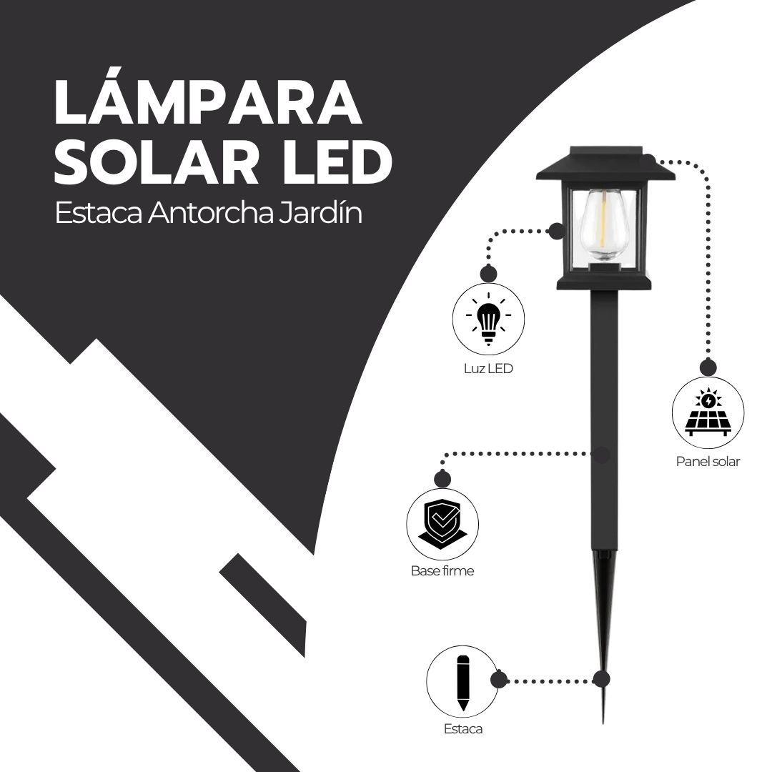 Lámpara Solar Led Estaca Estaca Jardín Parque-2
