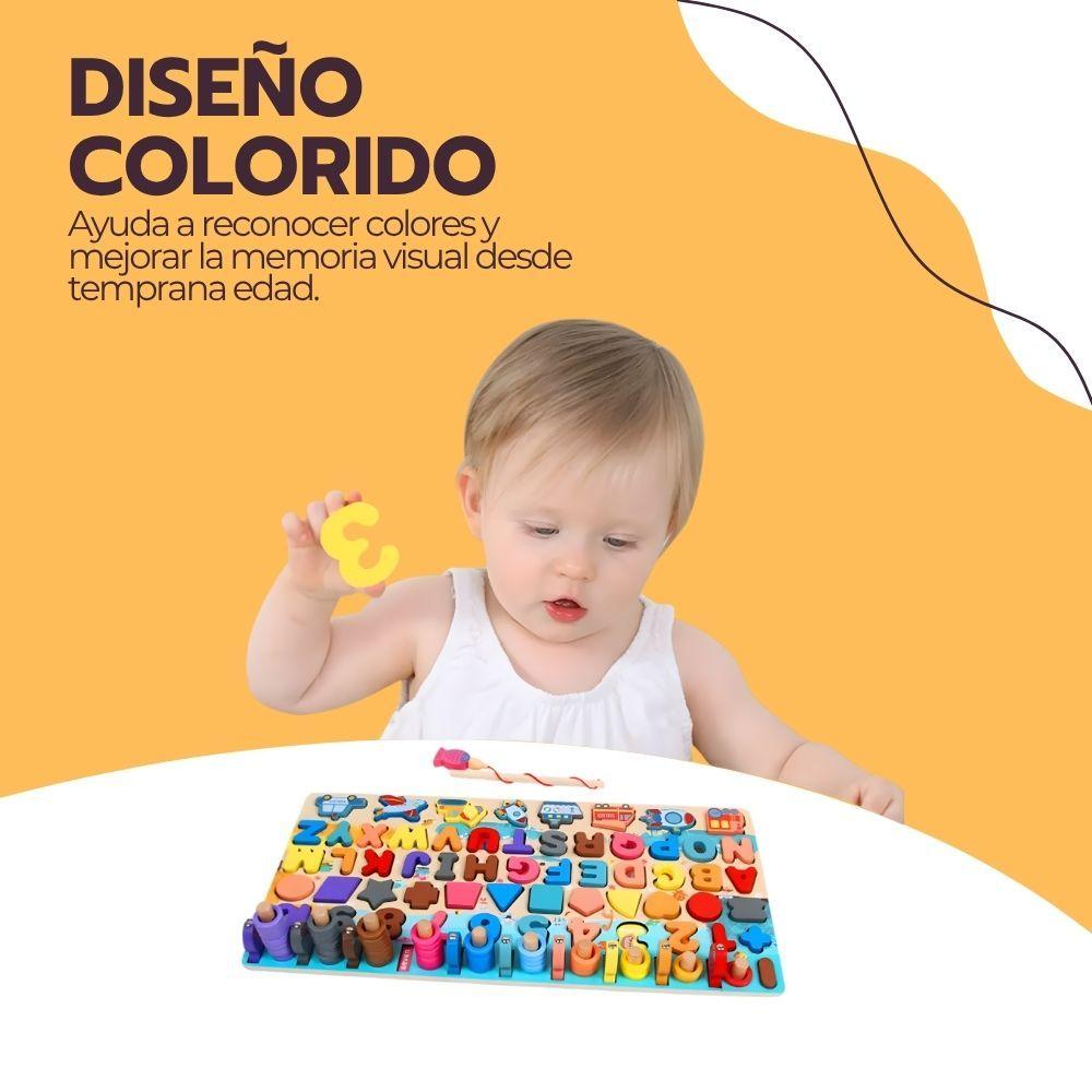 Tablero Educativo Infantil Monterossi 7 en 1 de Madera-4