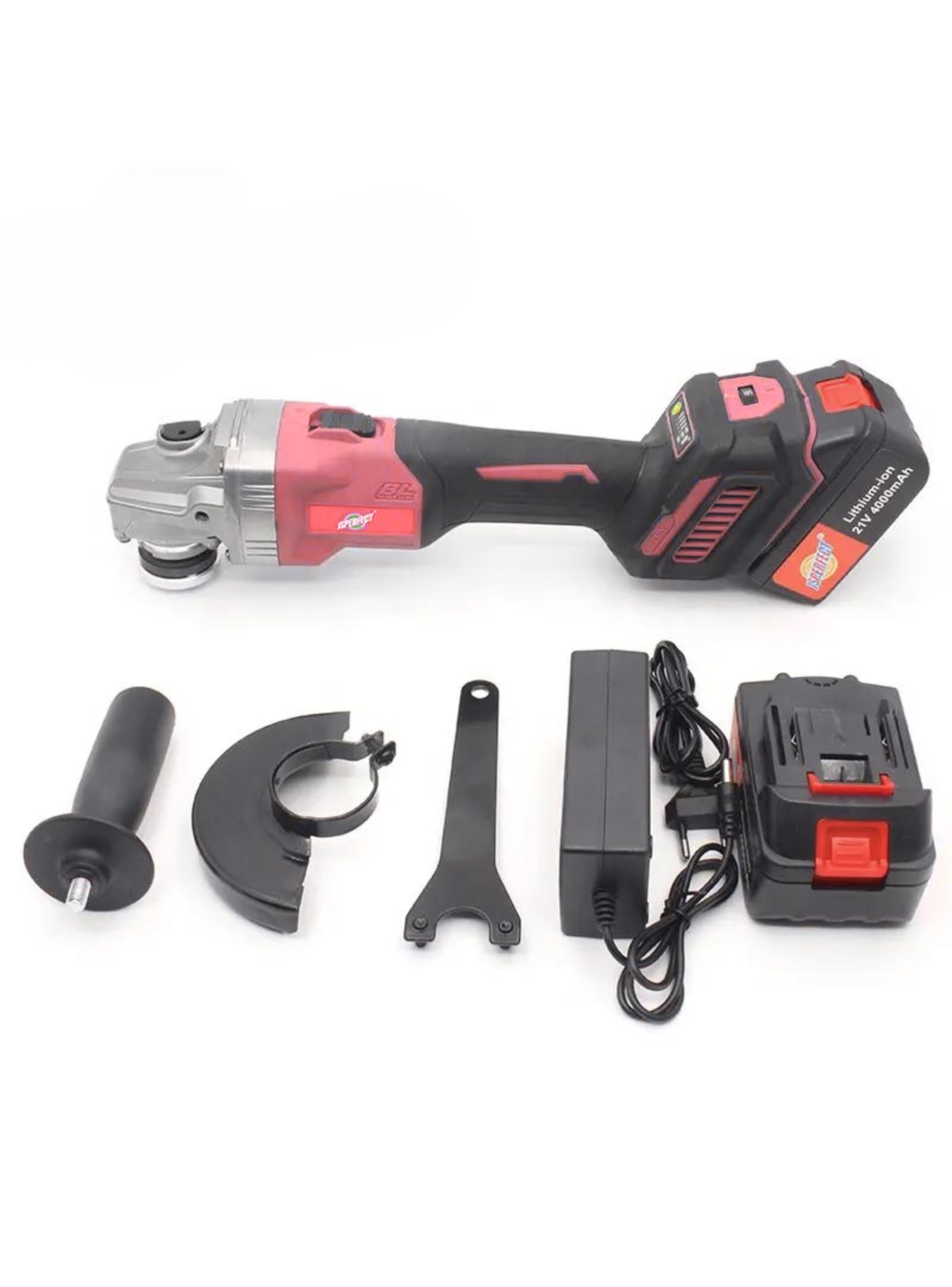 Esmeril angular inalámbrico 4,5" 48V +2 batería +Accesorios-2