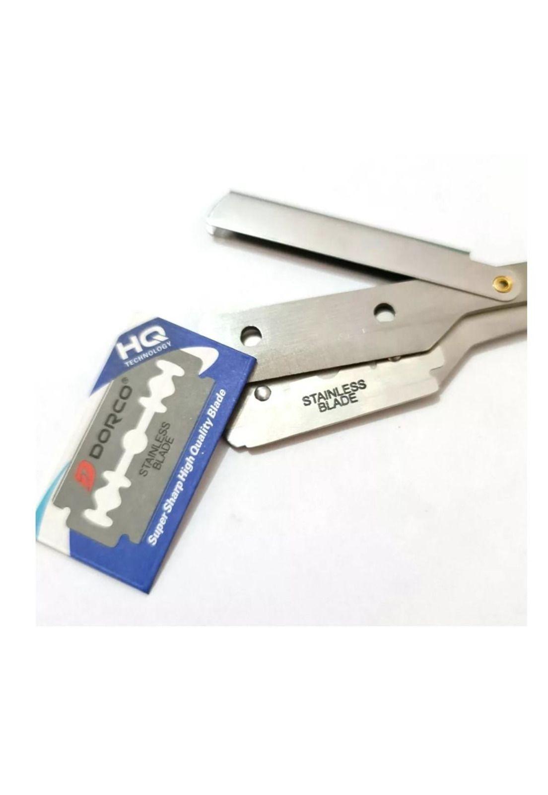 Porta Navaja/Navajin Metálica + 10 Repuesto Dorco-6