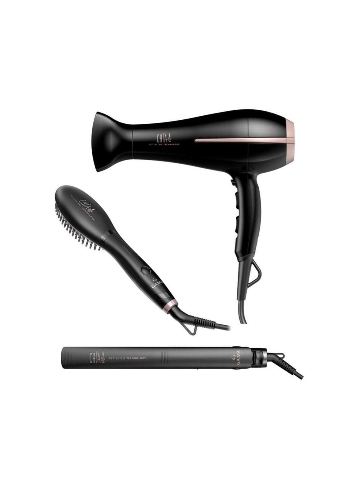 Combo Triple Gama Chia Secador + Alisador + Cepillo-0