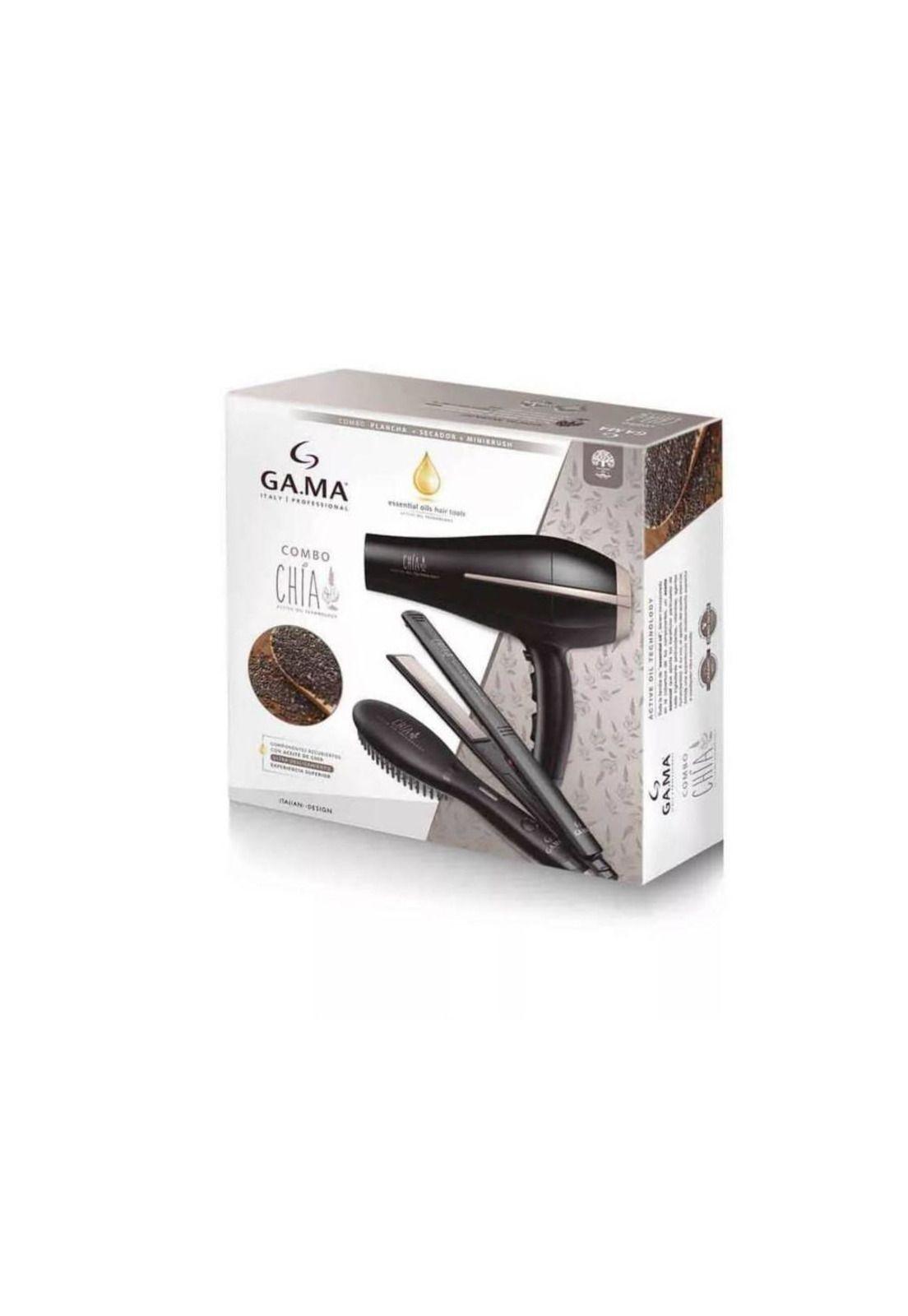 Combo Triple Gama Chia Secador + Alisador + Cepillo-1