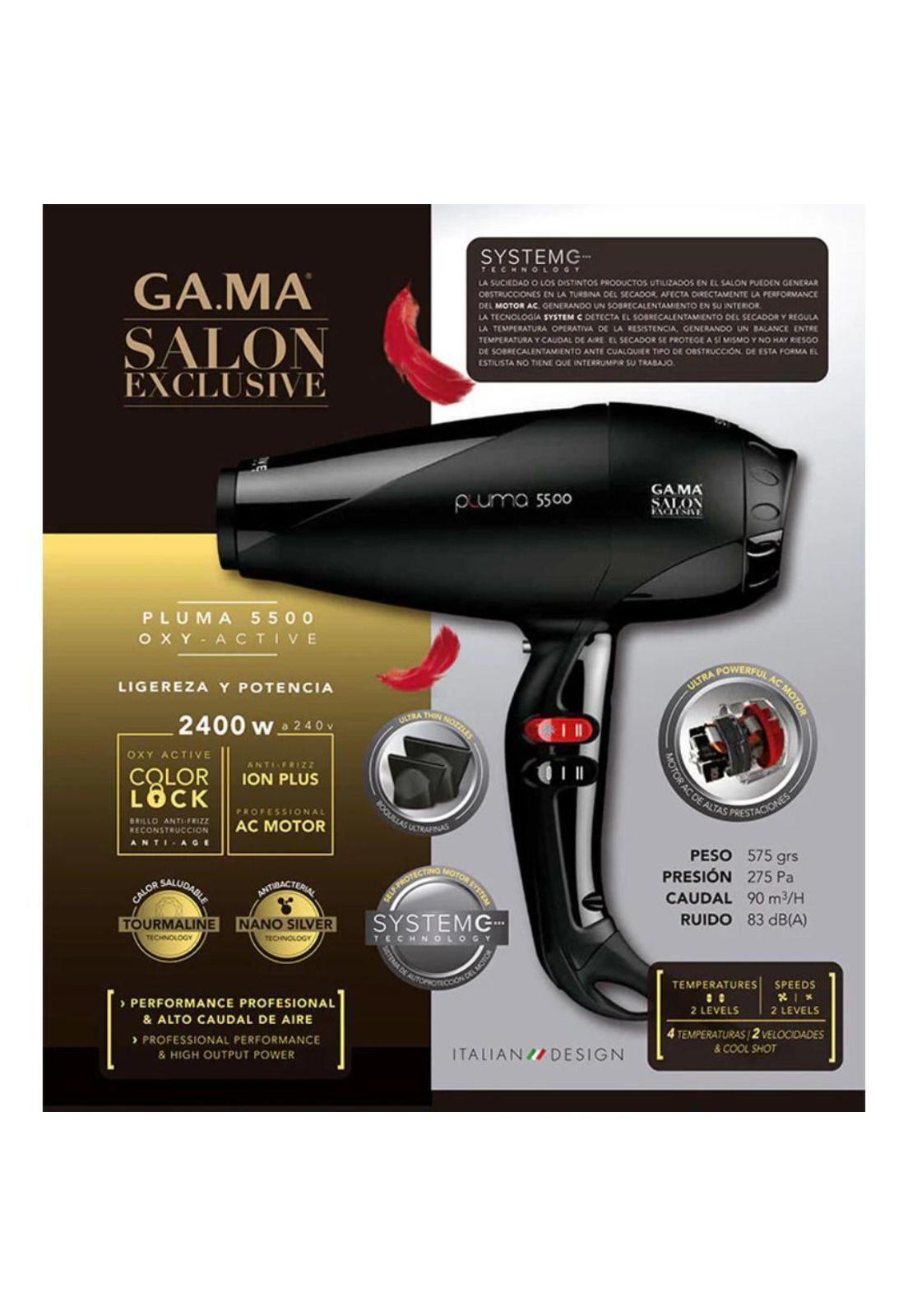 Secador De Pelo Gama Pluma 4500 Oxy Active 2400w Negro-2
