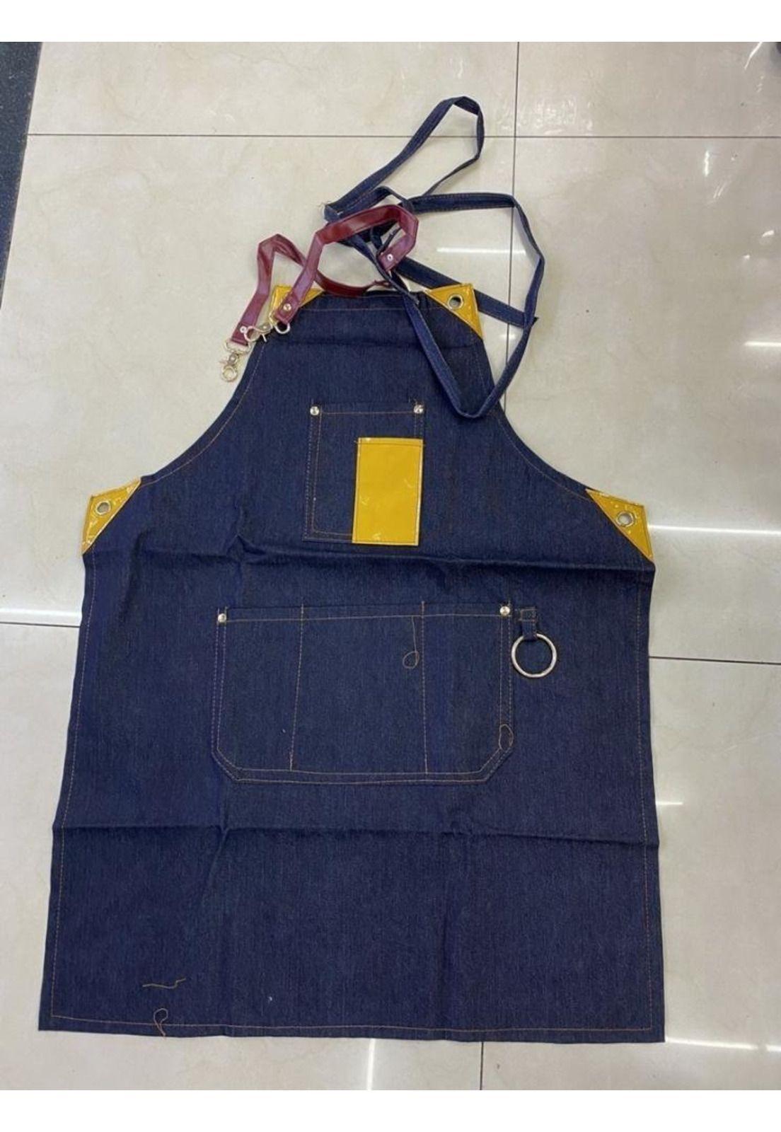 Pechera Delantal Barbería O Peluquería Jeans-2