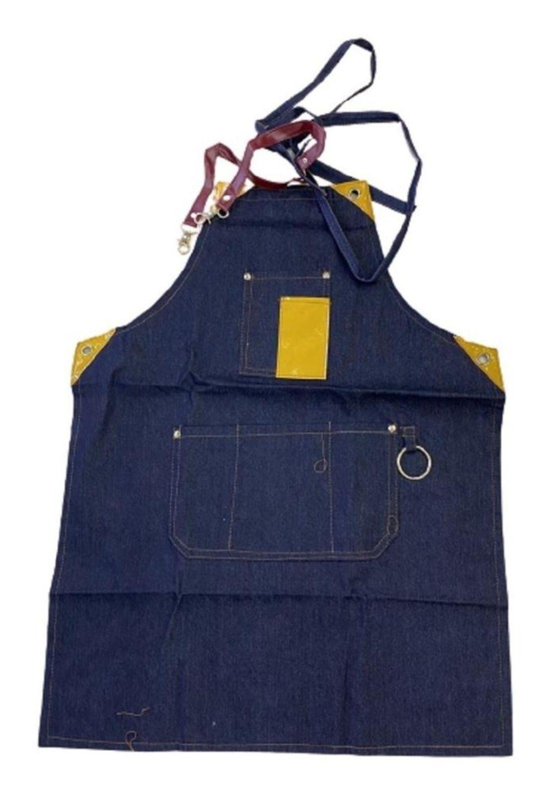 Pechera Delantal Barbería O Peluquería Jeans-3