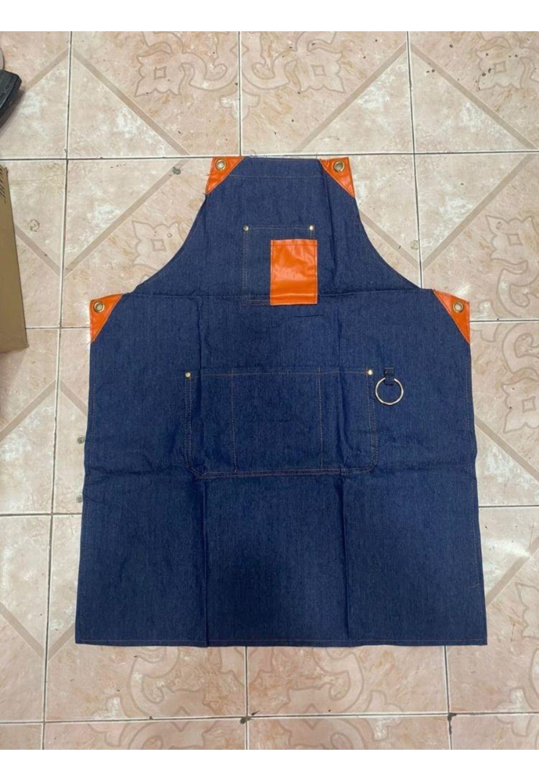 Pechera Delantal Barbería O Peluquería Jeans-4
