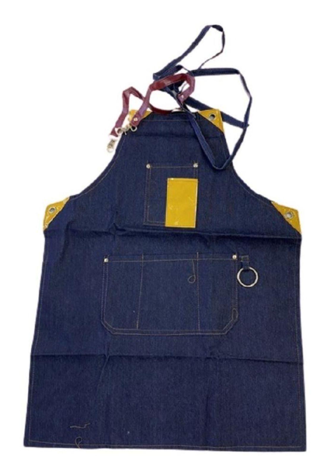 Pechera Delantal Barbería O Peluquería Jeans-0