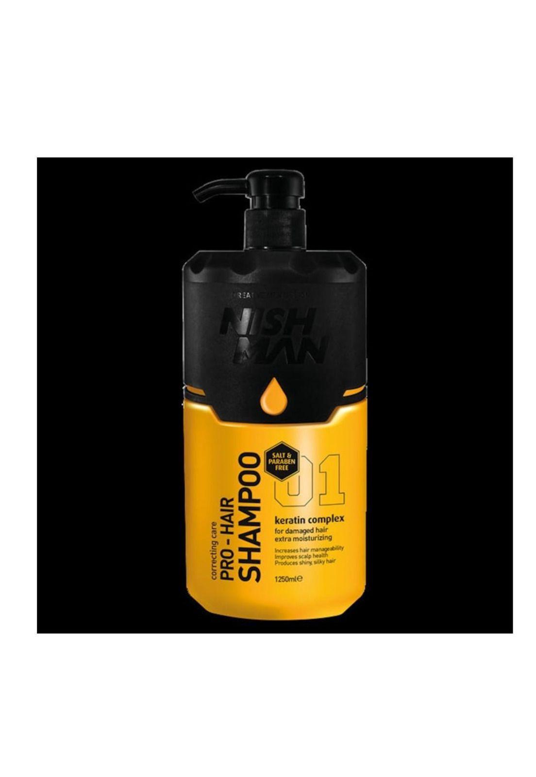 Nishman Shampoo Pro Cabello Complejo de Queratina 1250ml.-2