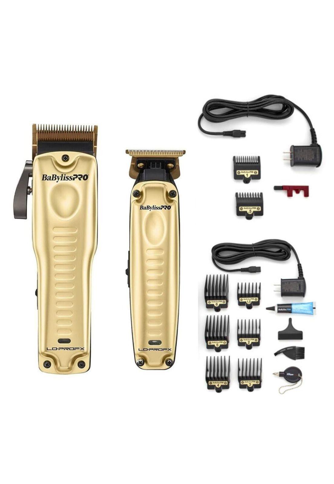 Combo Maquina Cortadora y Patillera Babyliss Pro Lo-Pro Dorado-1