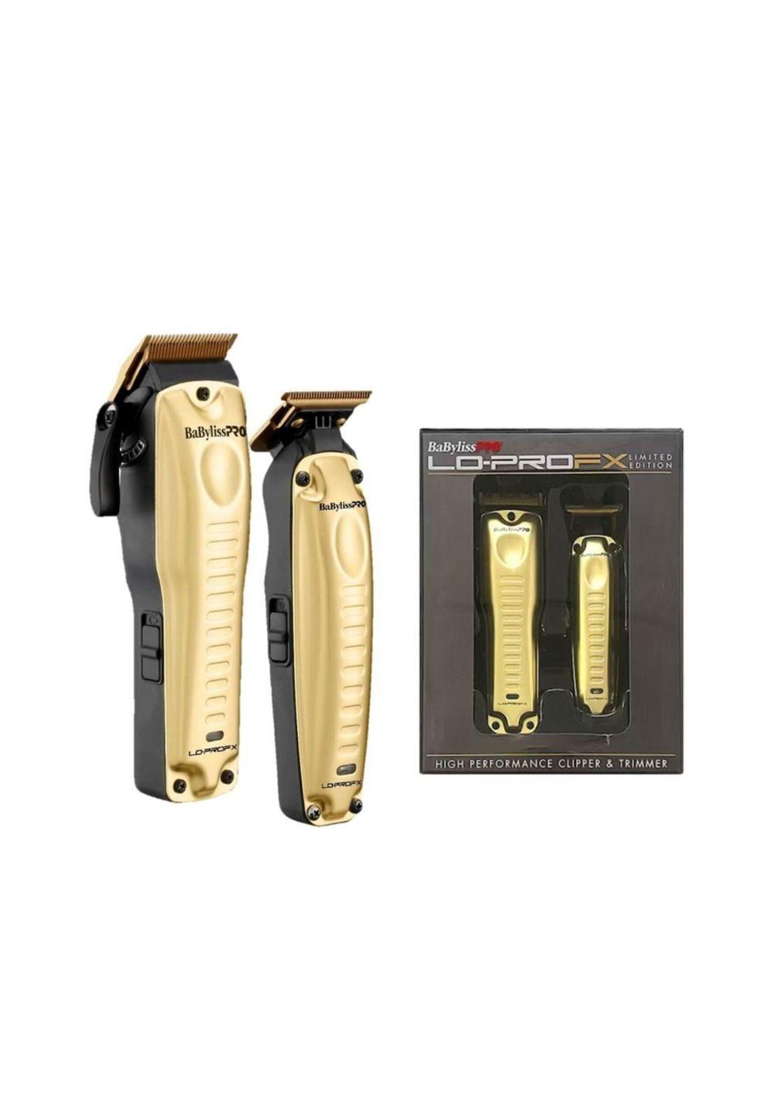 Combo Maquina Cortadora y Patillera Babyliss Pro Lo-Pro Dorado-2