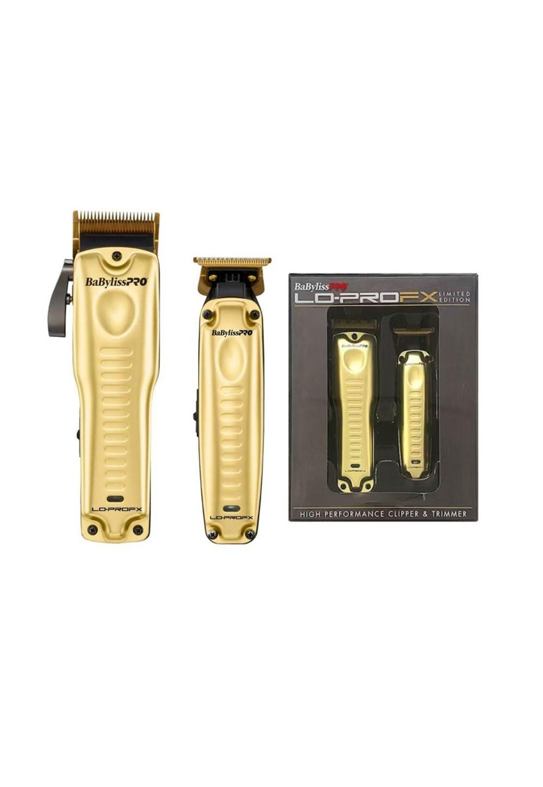 Combo Maquina Cortadora y Patillera Babyliss Pro Lo-Pro Dorado-3
