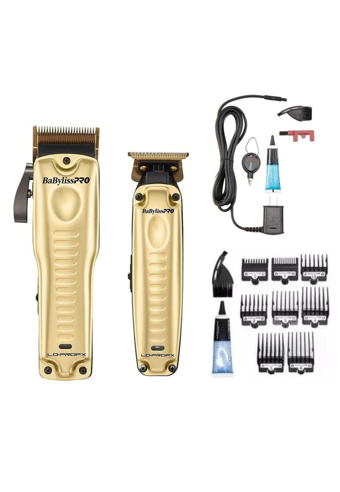 Combo Maquina Cortadora y Patillera Babyliss Pro Lo-Pro Dorado-4