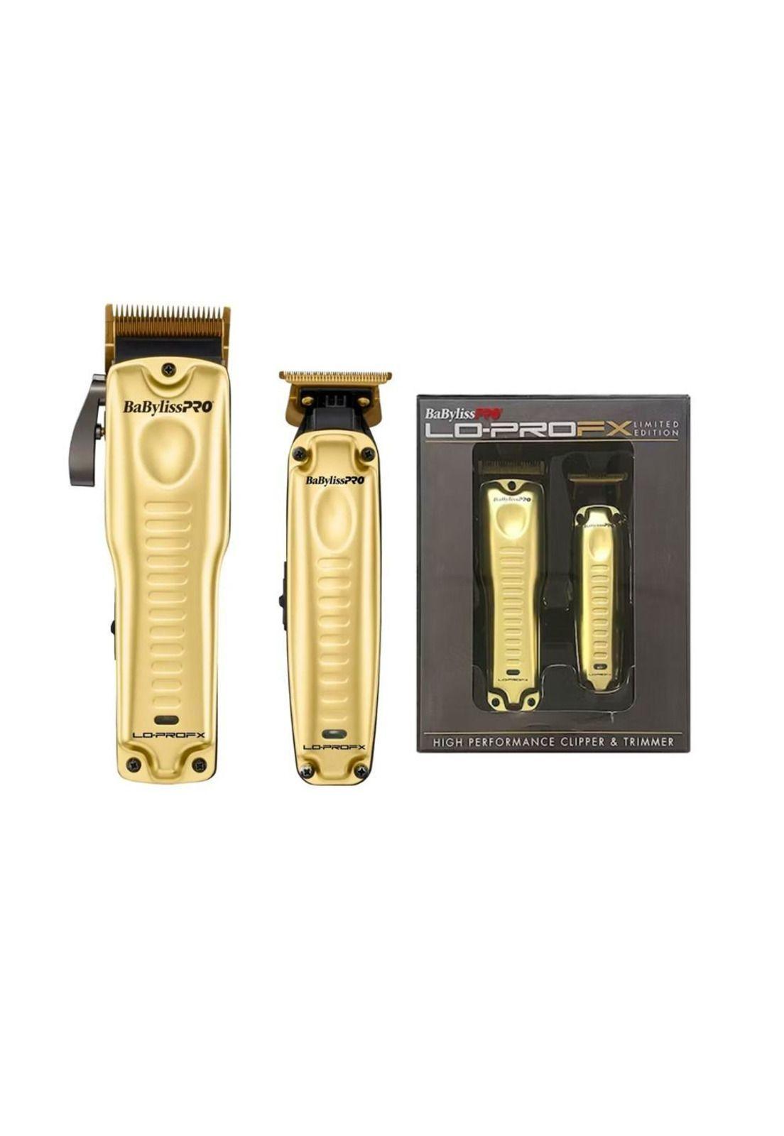 Combo Maquina Cortadora y Patillera Babyliss Pro Lo-Pro Dorado-3