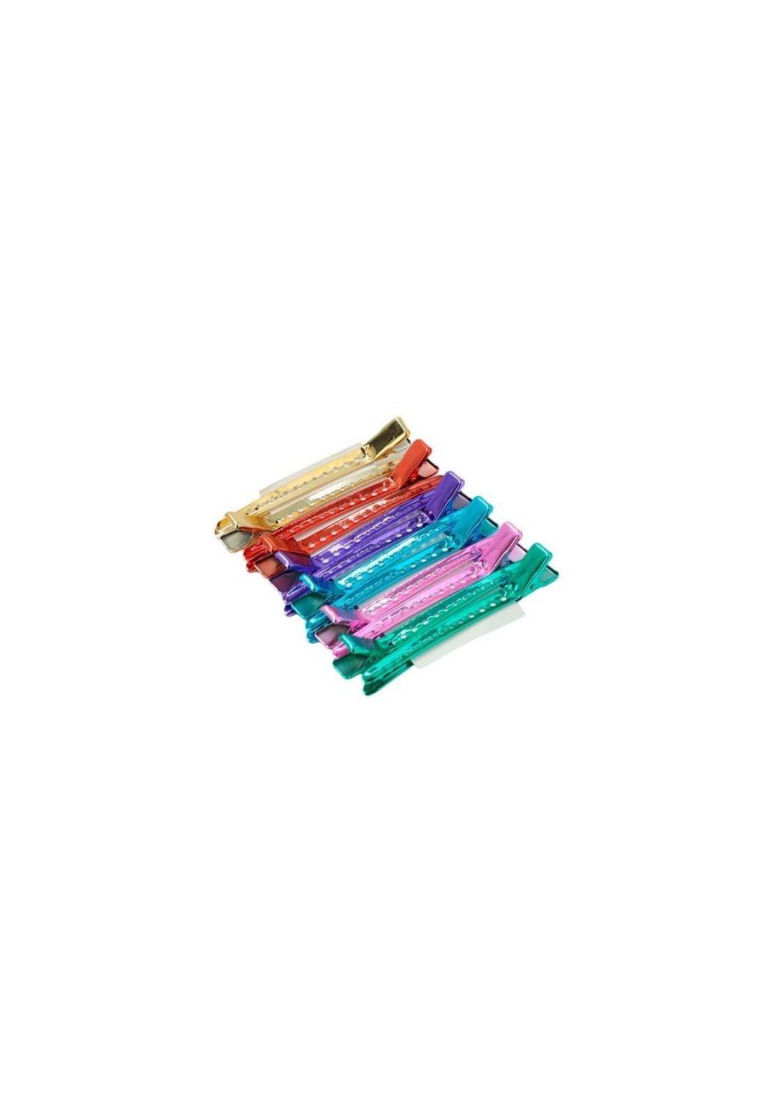 Maxcare® Pack 12 Pcs Pinzas Acero Colores Para Peluqueria-1
