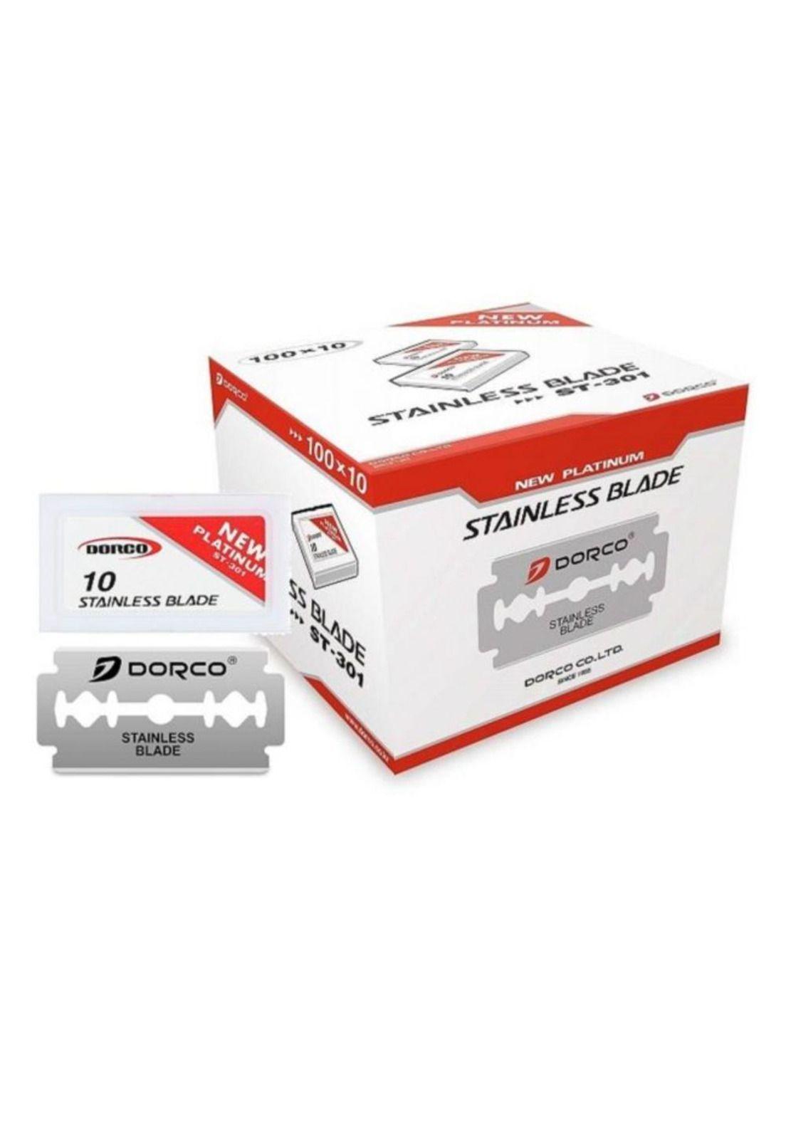 Navaja Dorco Roja Para Afeitar Doble Filo 1000pz ST301-1