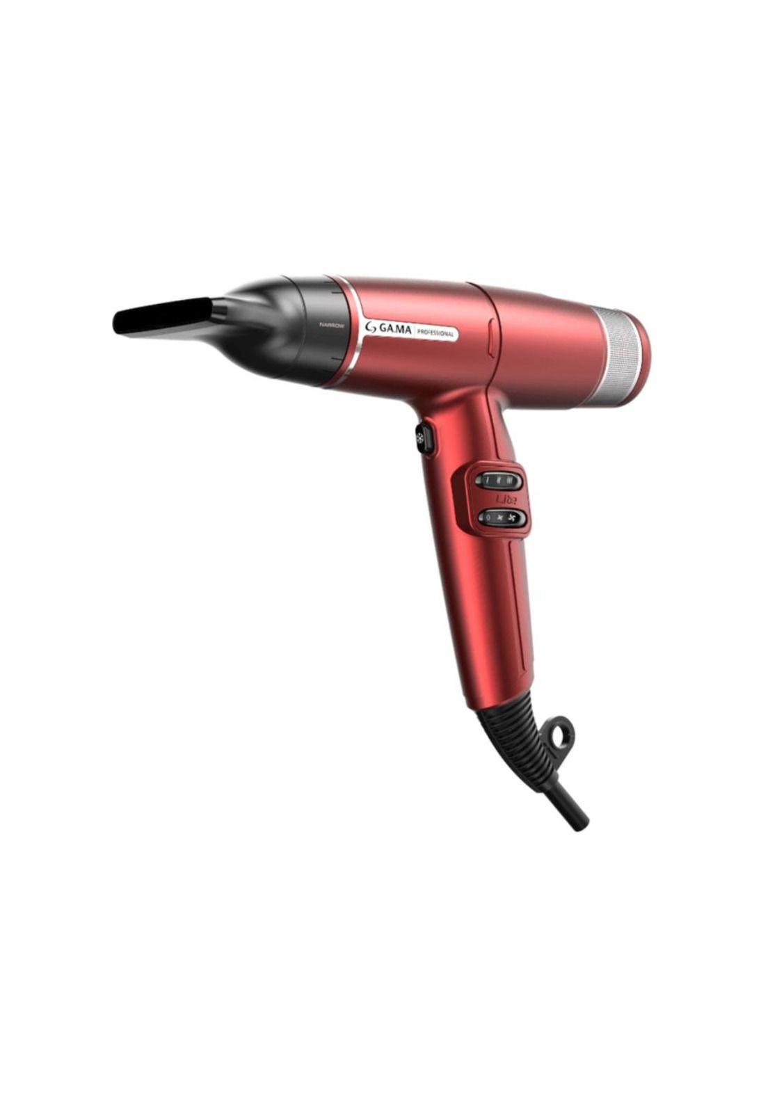 Secador De Pelo Gama Iq Lite Ultra Liviano Profesional Rojo-0