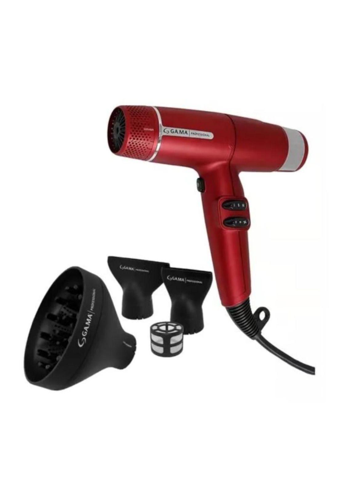 Secador De Pelo Gama Iq Lite Ultra Liviano Profesional Rojo-1