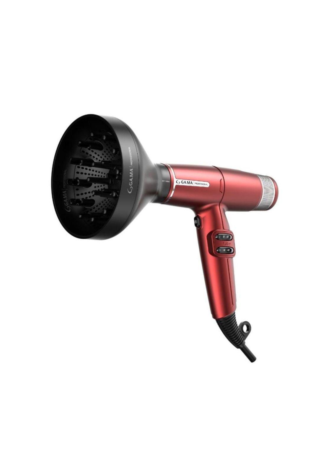 Secador De Pelo Gama Iq Lite Ultra Liviano Profesional Rojo-2