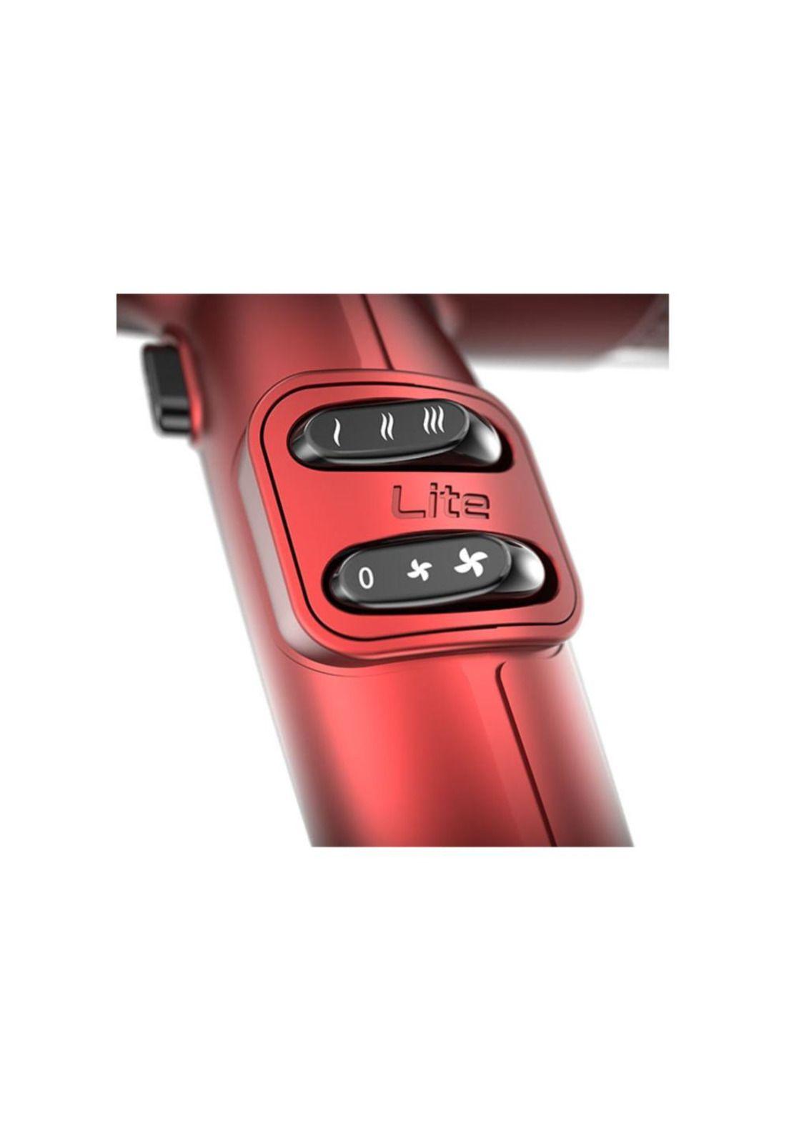 Secador De Pelo Gama Iq Lite Ultra Liviano Profesional Rojo-3